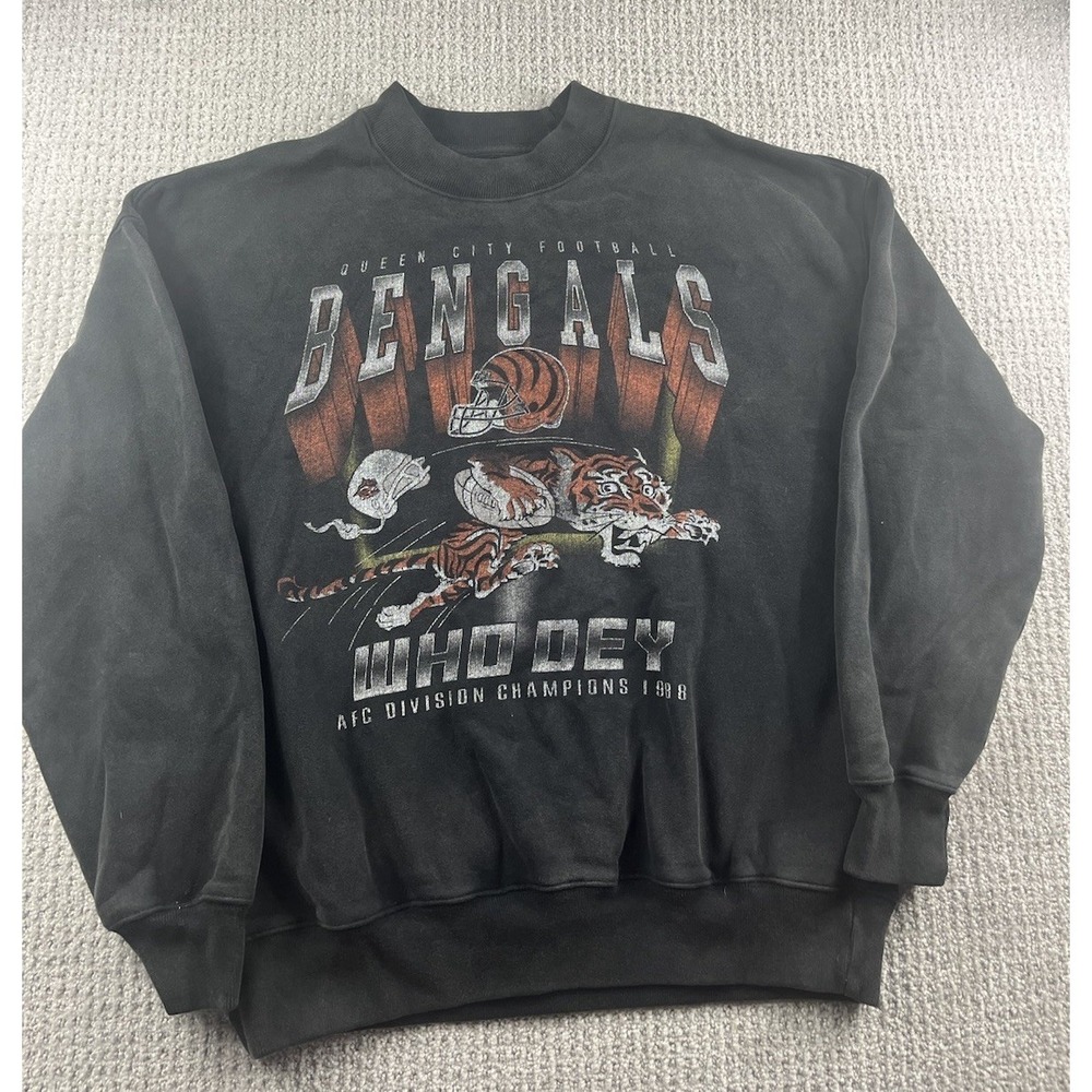Cincinnati Bengals Sweatshirt Abercrombie Fitch NFL Vintage Graphic Adult Small